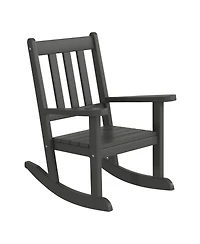 WestinTrends 3-Piece Kids Outdoor Rocking Chairs Set With Square Side Table