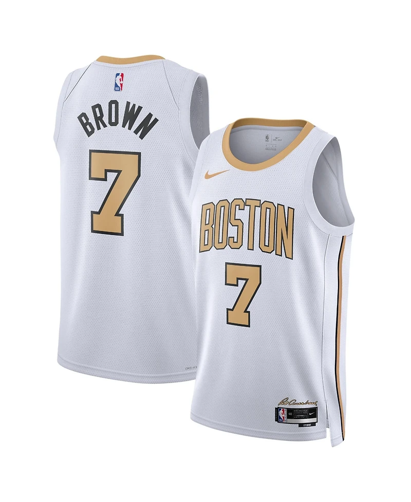 Nike Men's and Women's Jaylen Brown White Boston Celtics 2025/26 City Edition Swingman Jersey