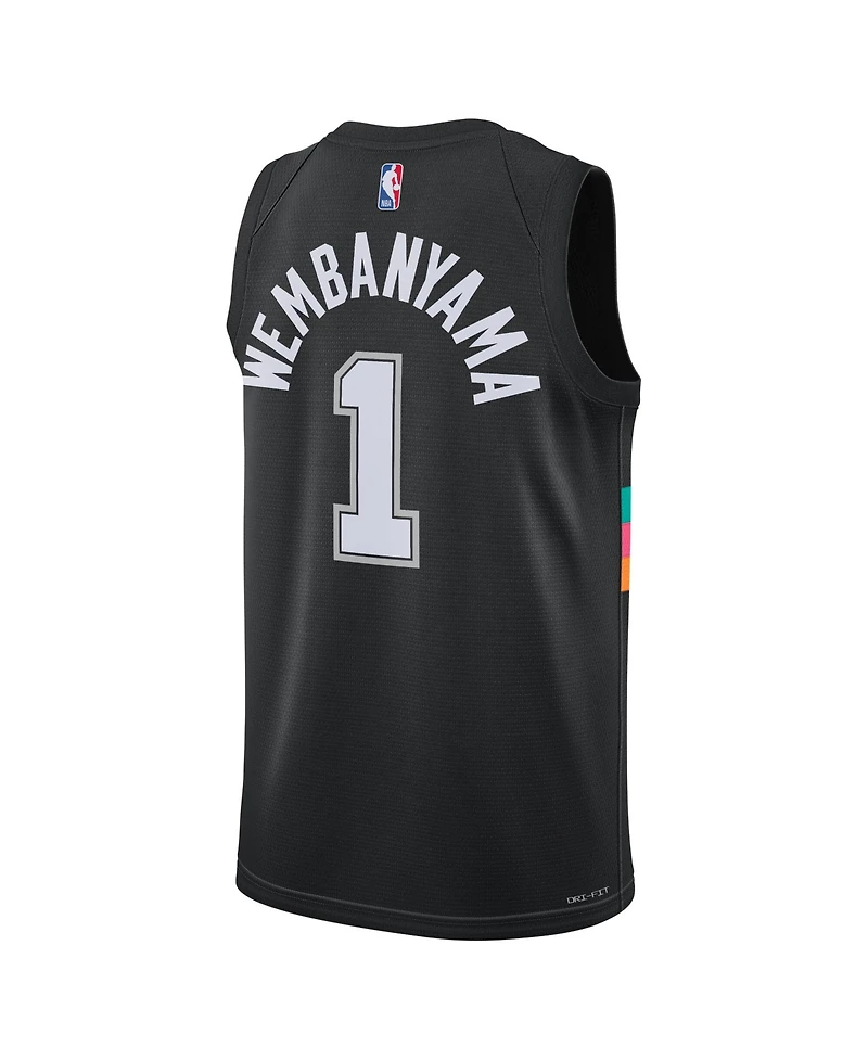 Nike Men's and Women's Victor Wembanyama Black San Antonio Spurs 2025/26 City Edition Swingman Jersey
