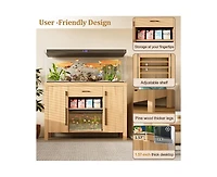 Casainc Storage Cabinet With Fish Tank Stand Power Outlets