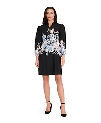 Tahari Asl Womens Collared Knee Length Dress