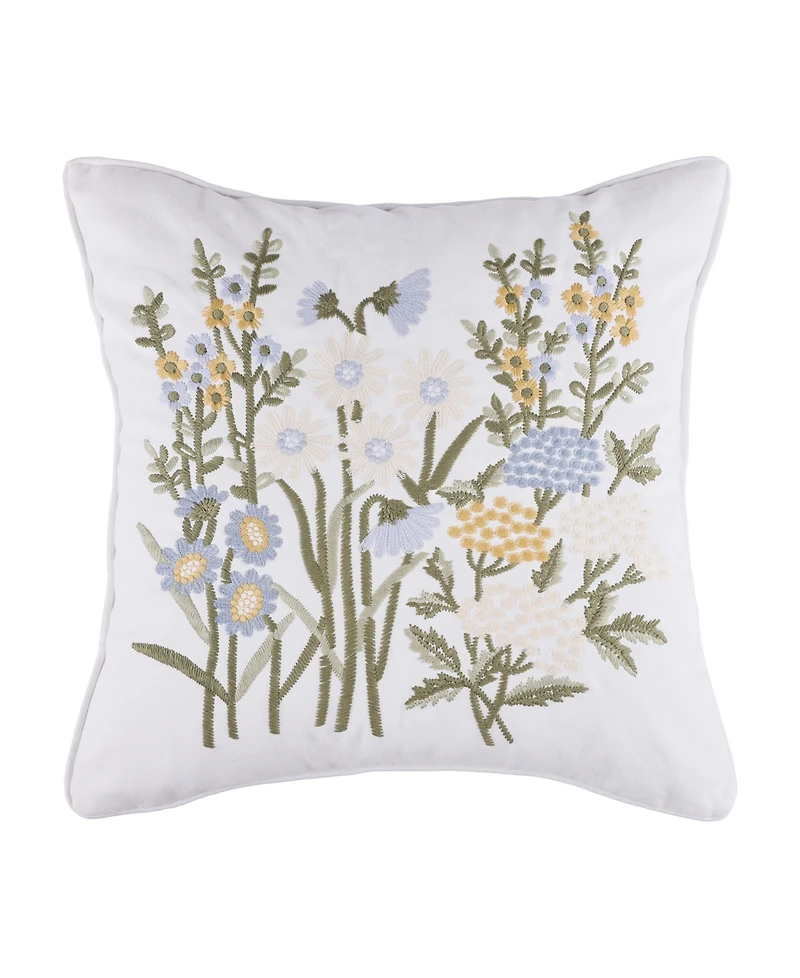 Levtex Viviana Embroidered Decorative Pillow, 18" x 18"