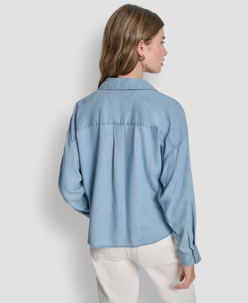 Dkny Jeans Women's Long-Sleeve Button Front Shirt
