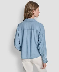 Dkny Jeans Women's Long-Sleeve Button Front Shirt