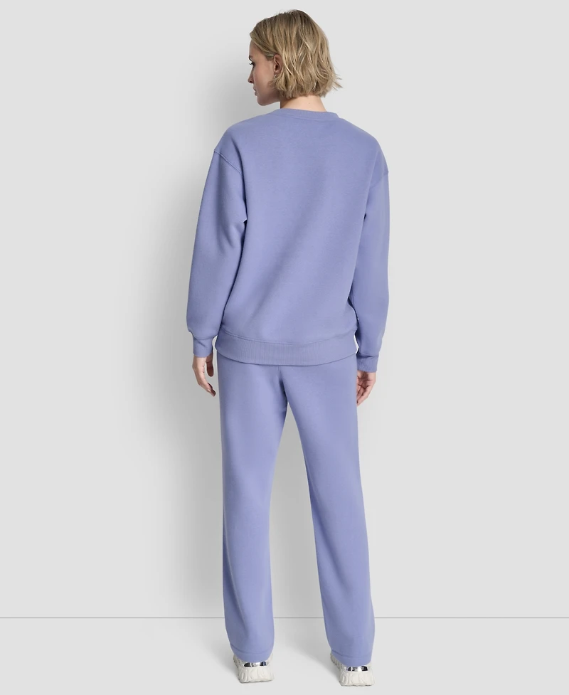 Dkny Sport Women's Metallic Crewneck Sweatshirt