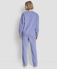 Dkny Sport Women's Metallic Crewneck Sweatshirt