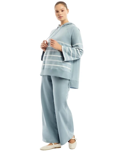 June + Vie Women's June + Vie June + Vie Bell-Sleeve French Terry Sweatshirt