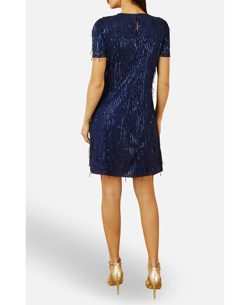 Yumi Women's Dripping Sequin Tunic Dress