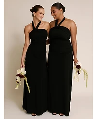 Six Stories Women's Halter Neck Stretch Bridesmaid Dress