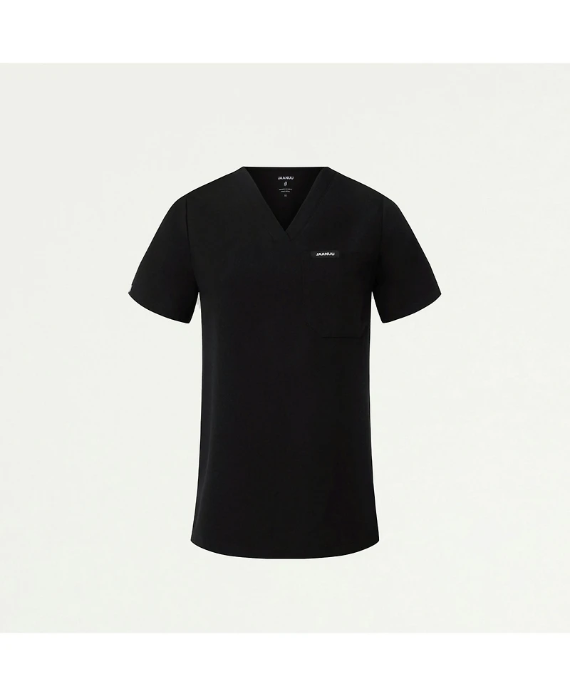 Jaanuu Women's Rhena 1-Pocket Slim V-Neck Scrub Top - Mauve Xl