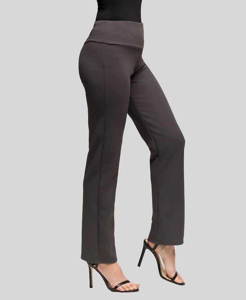 24seven Comfort Apparel Petite Comfortable Stretch High Waist Dress Pants