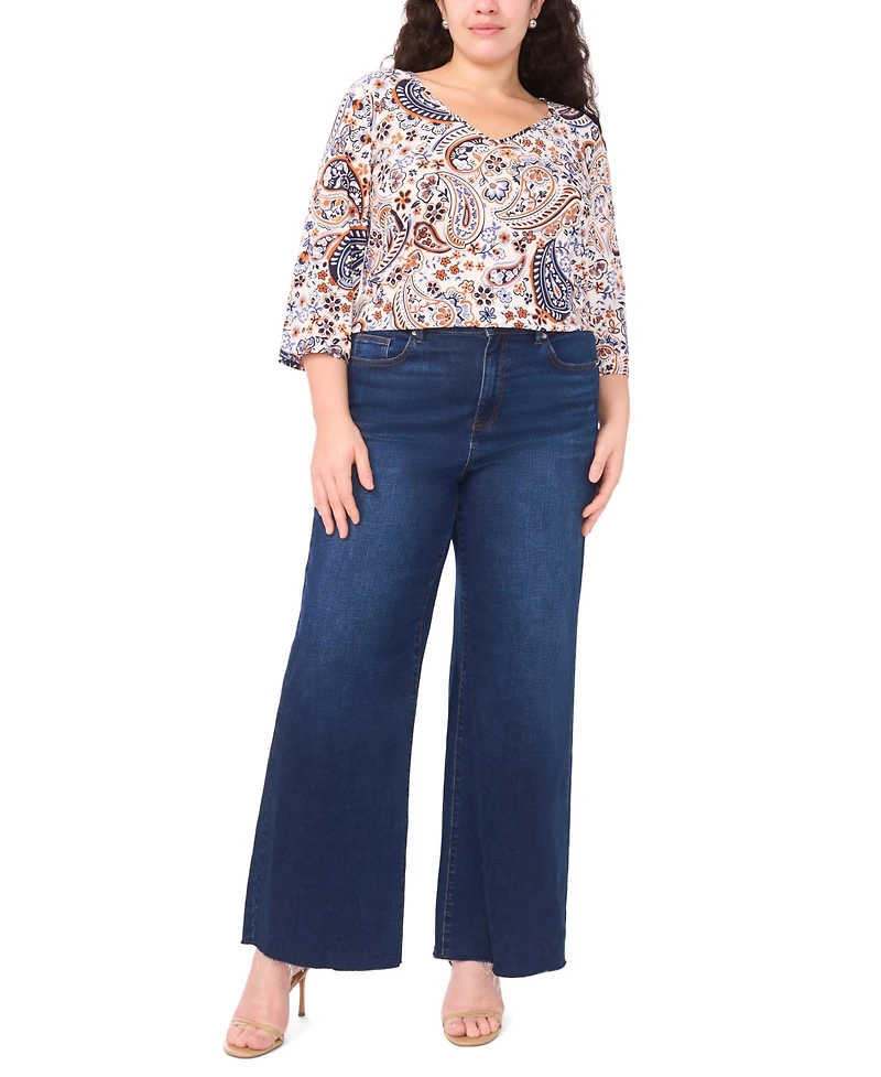 Vince Camuto Plus V-Neck Top