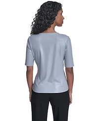 Calvin Klein Women's Short-Sleeve Striped Top