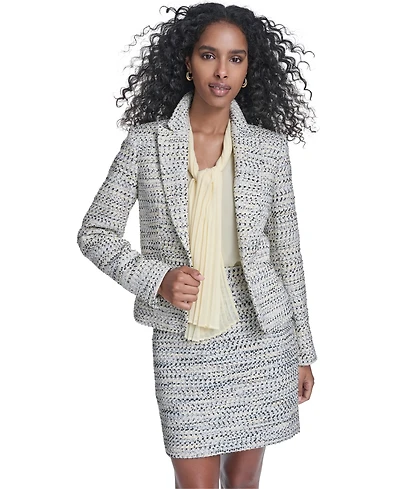 Calvin Klein Women's Tweed Open-Front Jacket