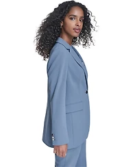 Calvin Klein Women's Scuba Crepe One-Button Jacket