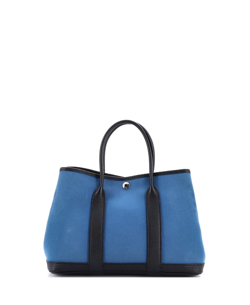 Pre-Owned Hermes 30 Garden Party Tote Toile and Leather