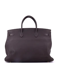 Pre-Owned Hermes Birkin 40 Handbag Brown Clemence with Gold Hardware