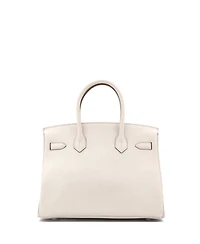 Pre-Owned Hermes Birkin Handbag Light Togo with Palladium Hardware