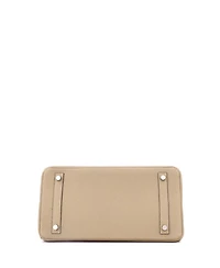 Pre-Owned Hermes Birkin 30 Handbag Light Clemence with Palladium Hardware