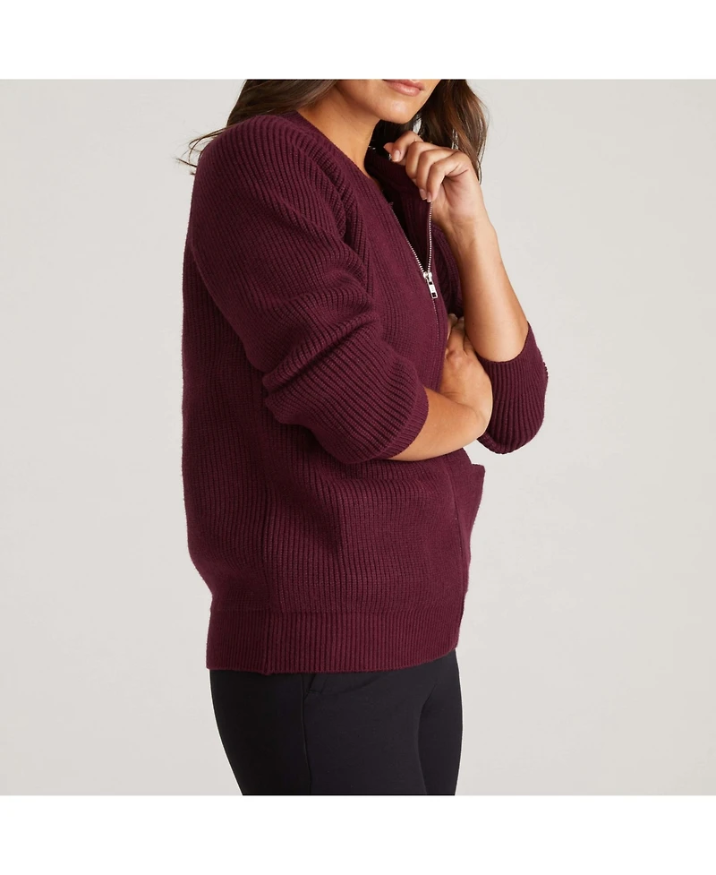 Universal Standard Women's Better-Than-Wool Zip Cardigan