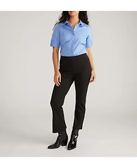 Universal Standard Women's Stretch Poplin Short Sleeve Shirt