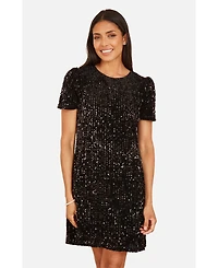 Yumi Women's Sequin Tunic Mini Dress