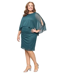 Sl Fashions Plus Glitter Sheath Midi Dress