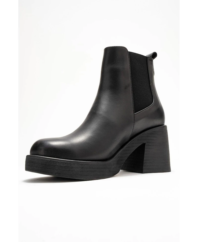 Forever & Always Women's Shoes Lysa Leather Platform Boot