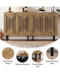 Tribesigns Kitchen Cabinet with Storage, 59" Buffet Sideboard Cabinet with Adjustable Shelves