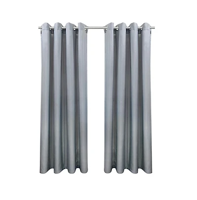 Commonwealth Home Fashions Commonwealth Seascapes Light Filtering Provide Privacy and Shade Grommet Outdoor Panel Pair Each 50" x 96" Alloy.