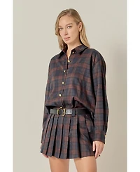 English Factory Women's Check Shacket