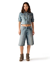 Steve Madden Women's Long-Sleeve Denim Shirt