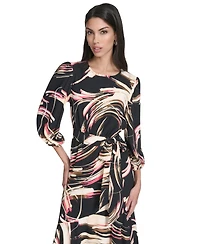 Halston Women's Printed Midi Dress
