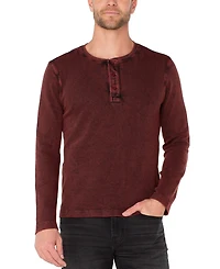 Liverpool Los Angeles Men's Cotton Long-Sleeve Henley Shirt