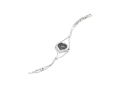 Peugeot Womens Silver colored Wire Watch with Black dial