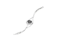 Peugeot Womens Silver colored Wire Watch with Black dial