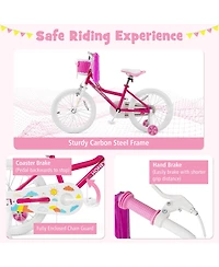 Gymax 18 Inch Kid's Bike Children's Bicycle w/ Removable Training Wheels Adjustable Seat