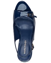 Marc Fisher Women's Paza Peep Toe Slingback Stiletto Pumps