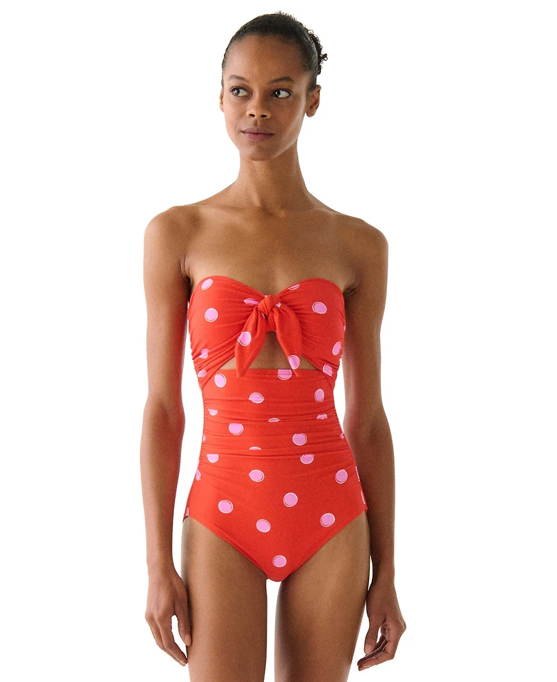 kate spade new york Women's Bandeau One-Piece Swimsuit