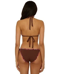 Becca Womens On The Edge Hand Looped Triangle Top Tie Side Bottoms