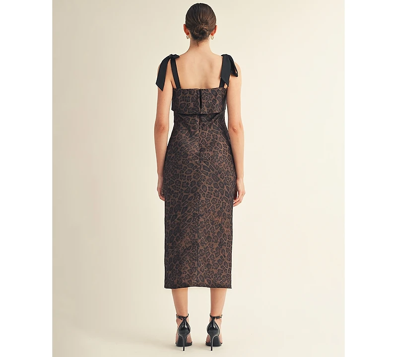 Arose Studio, Inc Women's Annelise Square Neck Tie Strap Midi Dress