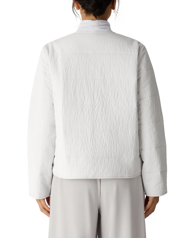 Eileen Fisher Women's Round Neck Quilted Jacket