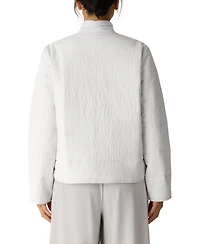 Eileen Fisher Women's Round Neck Quilted Jacket