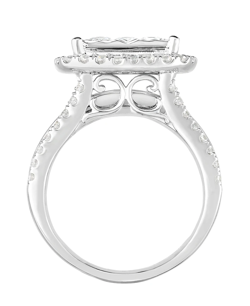 Macy's Diamond Round Halo Ring (2 ct. t.w.) in 10k White Gold