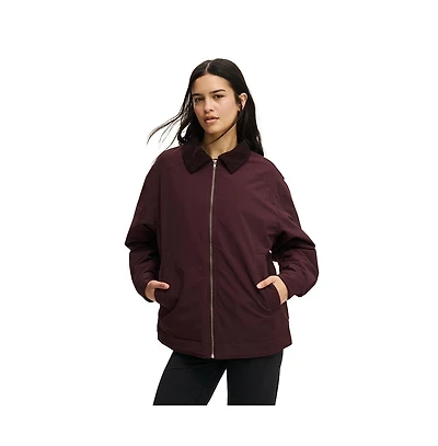 Cotton On Women's Active Contrast Collar Oversized Jacket