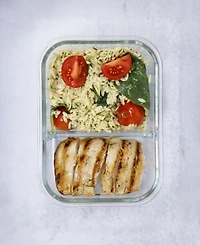 Sedona Kitchen 2-Pack Divided Glass Storage Set