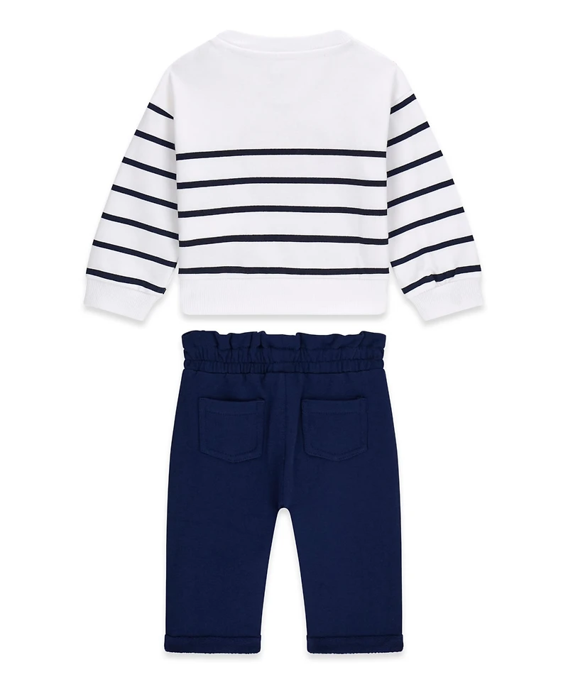 Guess Baby Girls Long-Sleeve Sweatshirt and Sweatpants, 2-Piece Set