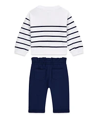 Guess Baby Girls Long-Sleeve Sweatshirt and Sweatpants, 2-Piece Set