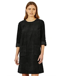 Yumi Women's Cord Tunic Dress With Pockets