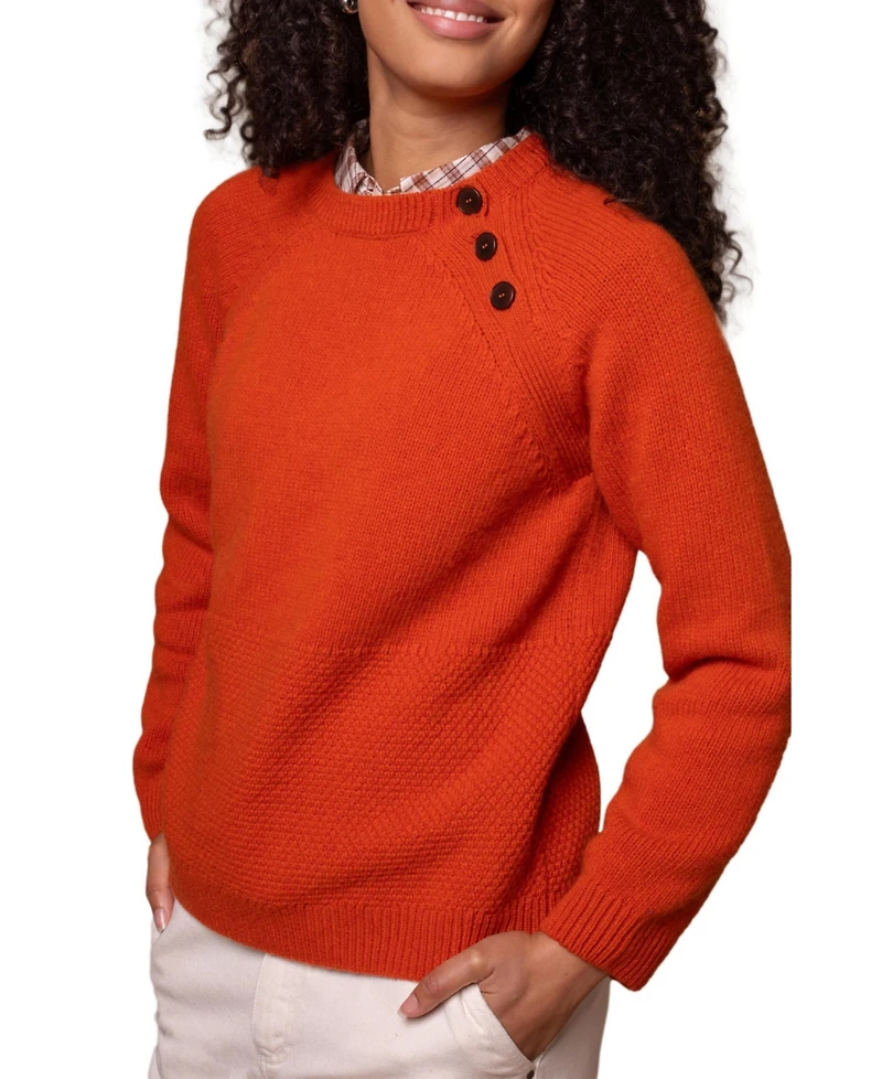 Celtic & Co. Women's Lambswool Button Neck Sweater